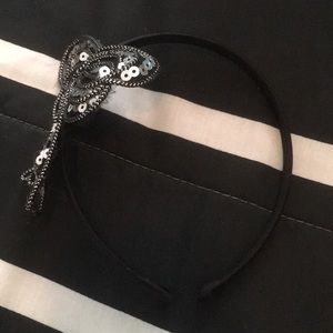 Black flower kids headband